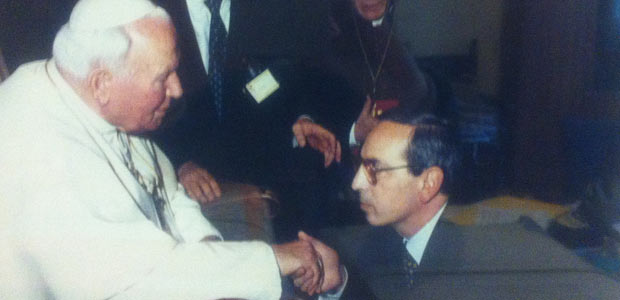 Il presidente Massa con Papa Giovanni Paolo II nel 2000 nell'anno del Giubileo